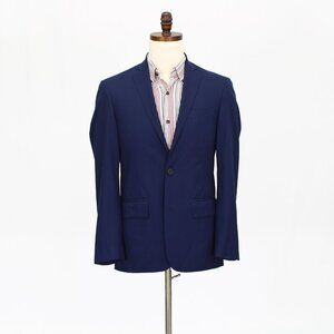 Nordstrom 36R Navy Solid 2-Button Sport Coat Blazer Jacket P360